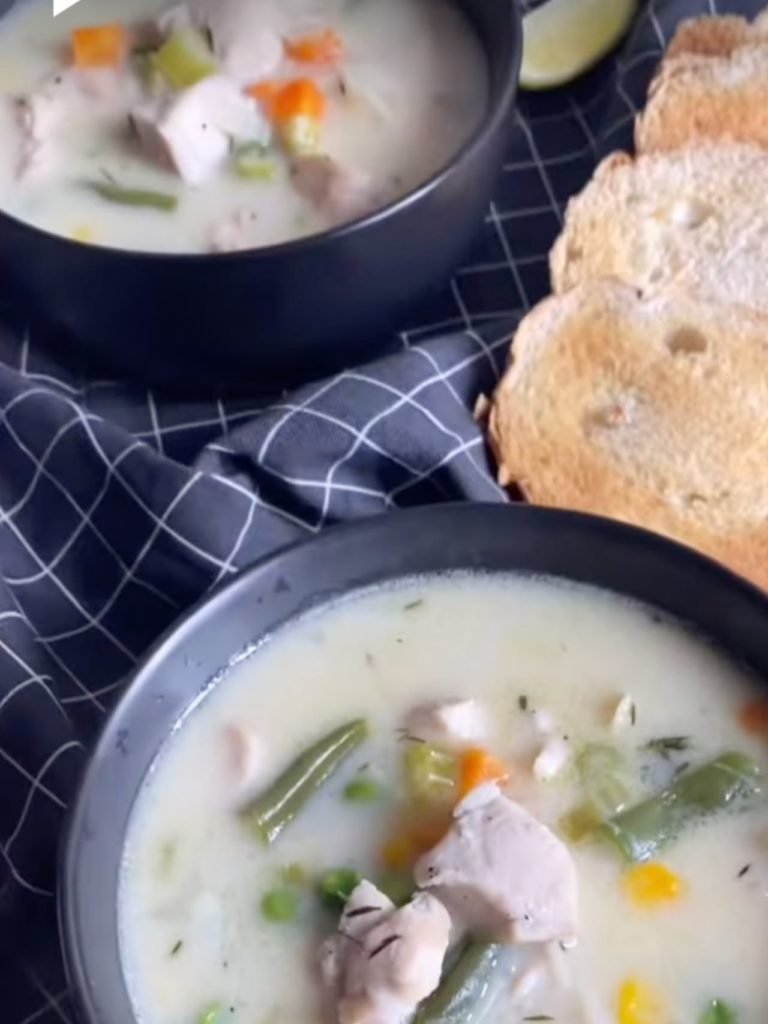 Creamy Chicken And Vegetables Soup Kitch