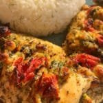 Cheese Stuffed Chicken with Sundried Tomato and Spinach