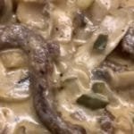 Meat With Cream And Mushroom
