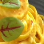 Creamy Saffron Tagliatelle With Poached Shrimps