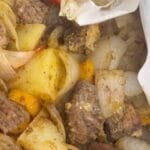 Roasted Beef with Vegetables (ورقة لحمة)