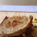 Steak Sandwich with Peach