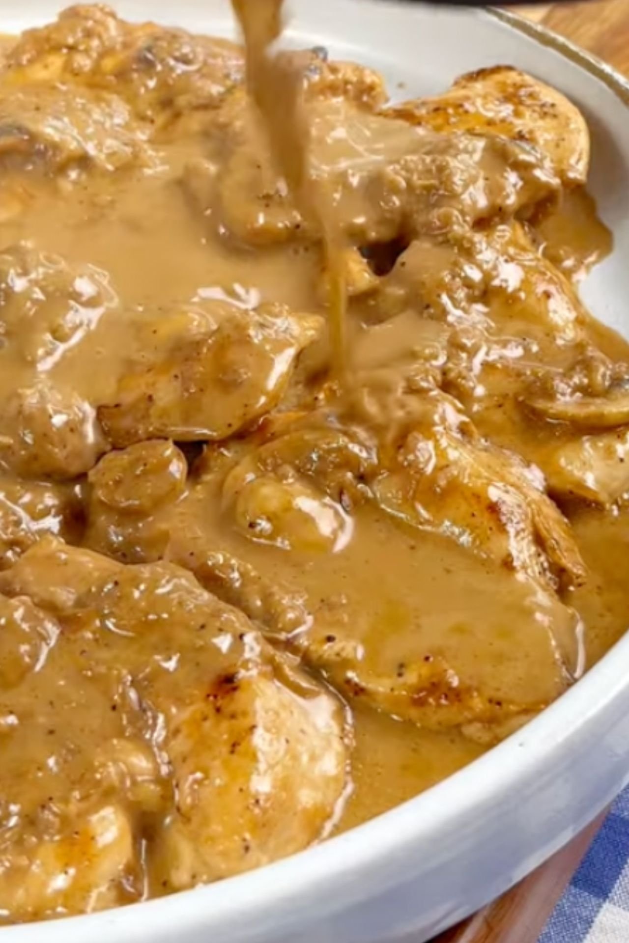 دجاج بالمشروم.