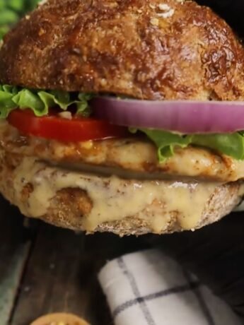 Heathy Chicken Burger with Homemade Brown Bread