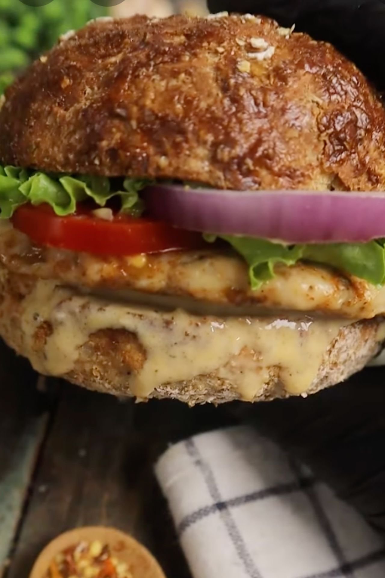 Heathy Chicken Burger with Homemade Brown Bread