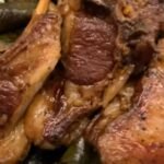 Stuffed Vine Leaves With Slow-Cooked Lamb Chops