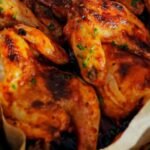 دجاج مشوي مع مستردة والعسل.<br> <br>