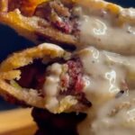 Hawawshi with Pastrami and a Tangy Salad