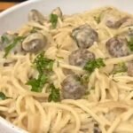 Creamy Mushroom and Kofta Pasta