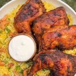 Grilled Chicken with Saffron Basmati Rice